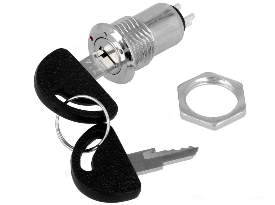 Schakelaar contactslot - 3 posities - 16mm Schakelaar contactslot - 3 posities - 16mm